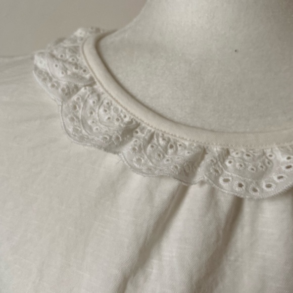Ann Taylor | Eyelet Ruffle Shell - Picture 3 of 8
